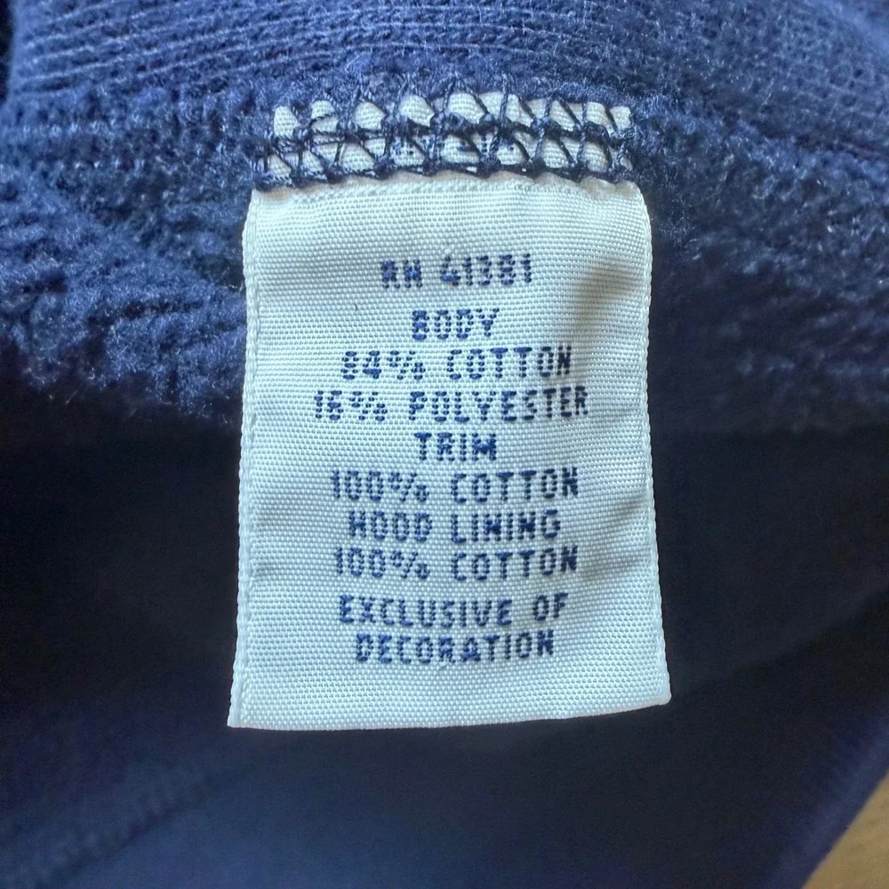 Polo Ralph Lauren Hoodie Mens Large Navy Blue Yellow Pony Full Zip Sweatshirt